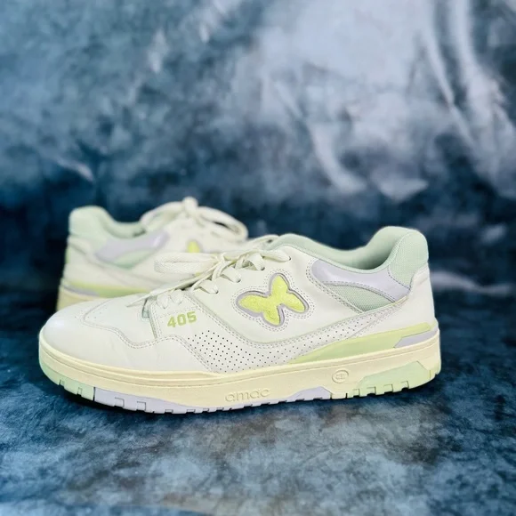 Amac Customs 405 NB 550 Low tops - Size 12 Sage Colorway